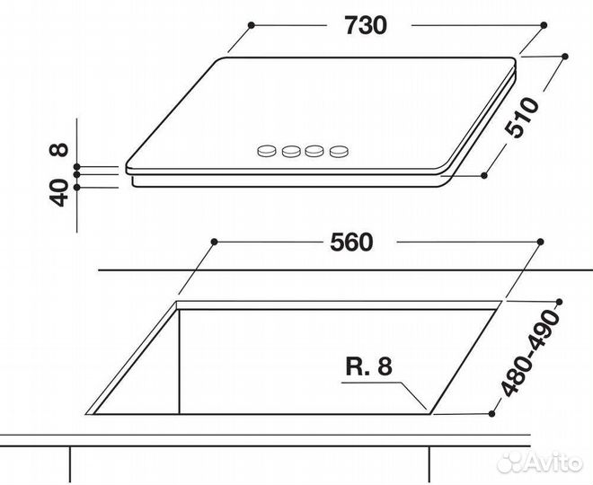 Варочная панель KitchenAid khgd5 77510 Новая