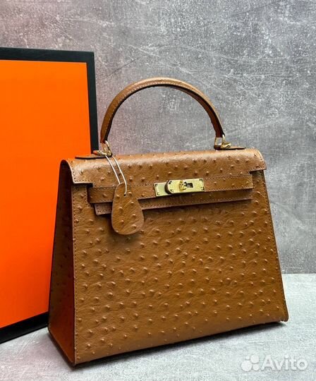 Сумка женская Hermes Kelly коричневая