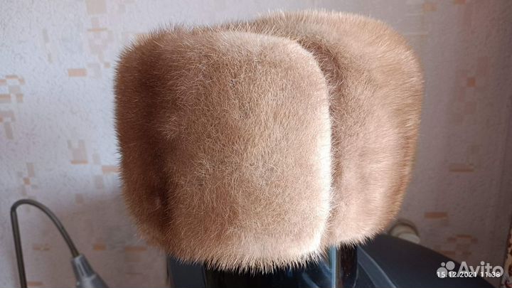 Норковая шапка мужская новая