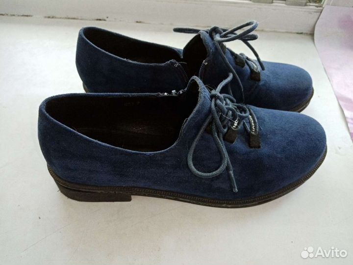 Женские туфли из нубука 39 размера