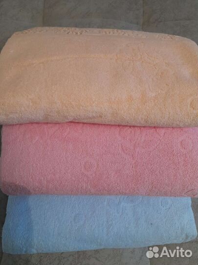 Простынь махровая новая