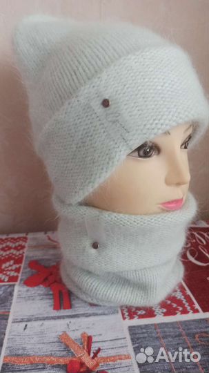 Комплект шапка и снуд женский в наличии