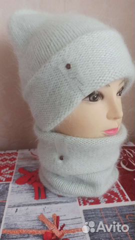 Комплект шапка и снуд женский в наличии