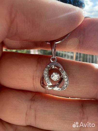 Золотая подвеска с бриллиантами 585пр Бронницы