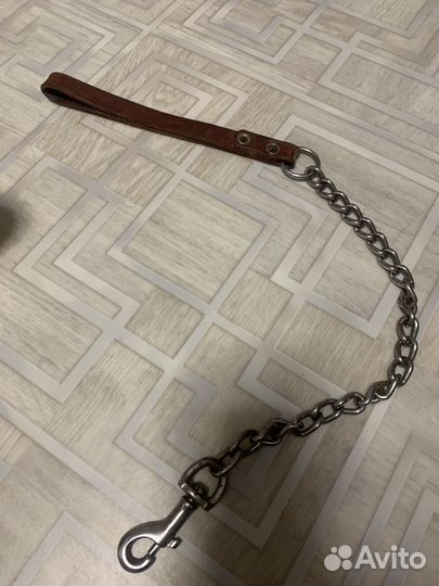 Строгий ошейник для собаки с поводком