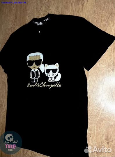 Футболка Karl Lagerfeld черная S XL XXL (Арт.58359)