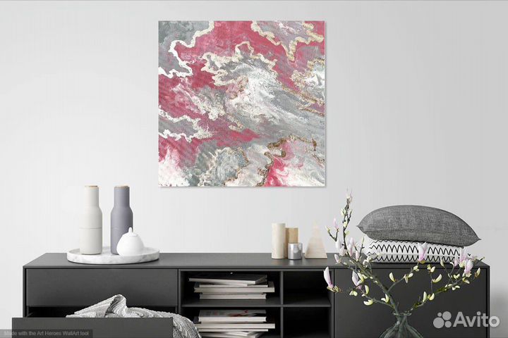 Интерьерная абстрактная картина на холсте