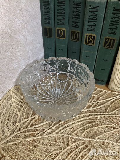 Хрустальная ваза для фруктов СССР
