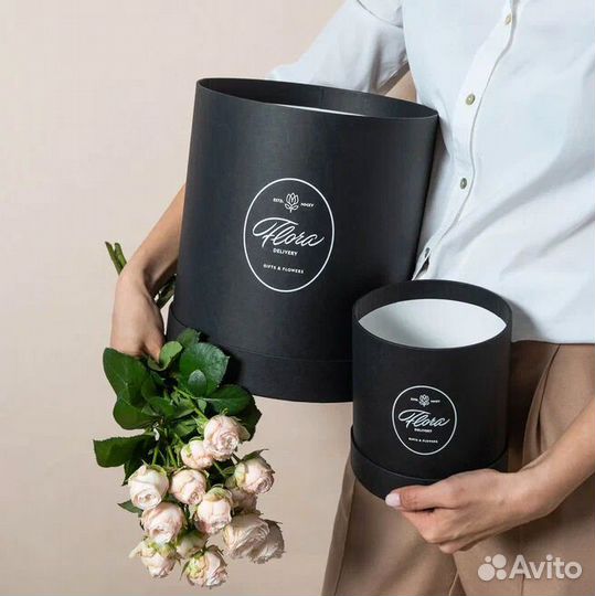 Шляпная коробка на заказ с лого