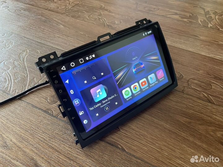 Магнитола 2 din android на Toyota Prado 120