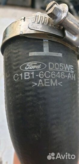 Патрубок интеркулера C1B1-6C646-AH ford fiesta MK7