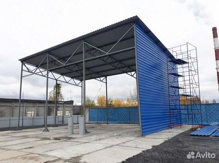 Монтаж навесов