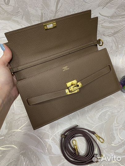 Сумка клатч Hermes Kelly в натуральной коже