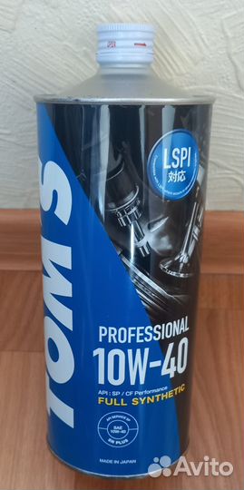 Масло Tom's 10W40 1л синтетика (Япония)