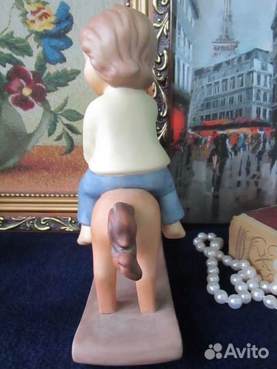 Статуэтка мальчик на лошадке regal фарфор Англия