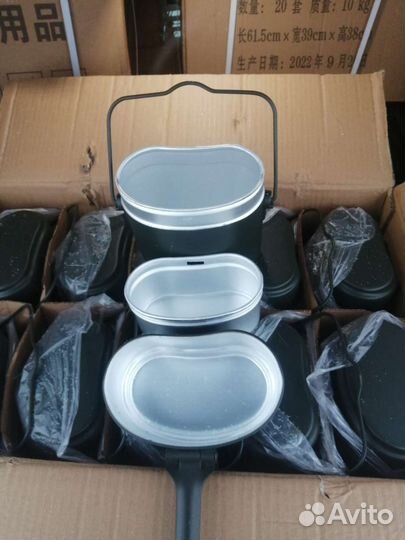 Котелок военный армейский алюминиевый