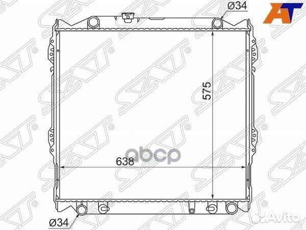 Радиатор Toyota Land Cruiser Prado (J90) 96-02