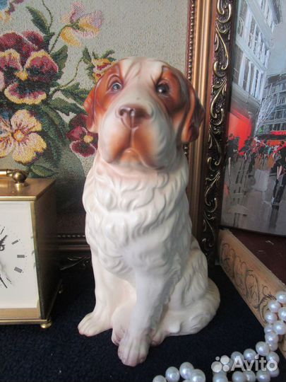 Статуэтка фарфор сенбернар клеймо Япония 70е гг