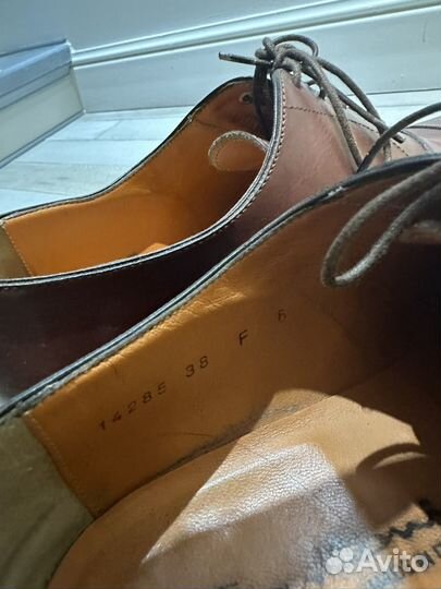 Туфли Santoni ручной окрас