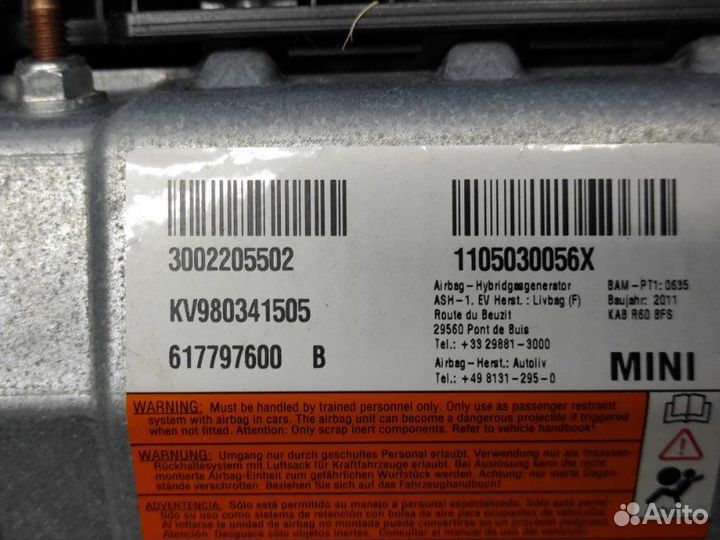 Подушка безопасности колен правая Mini Countryman