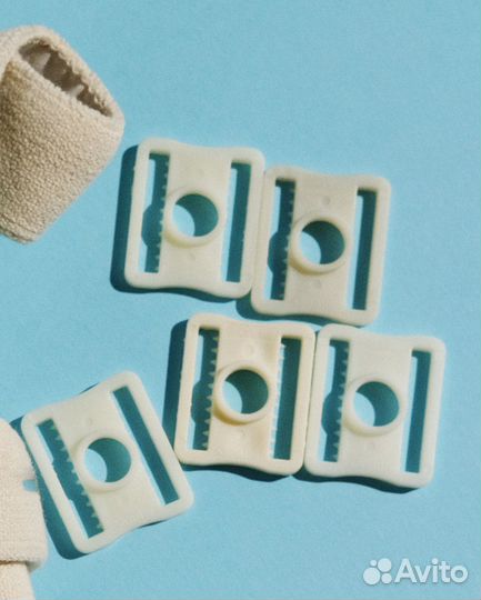 Клипсы для шлема вратаря набор 5шт белые