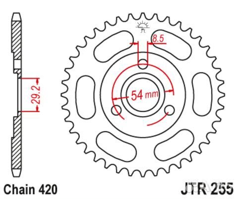 Звезда ведомая JTR255 39