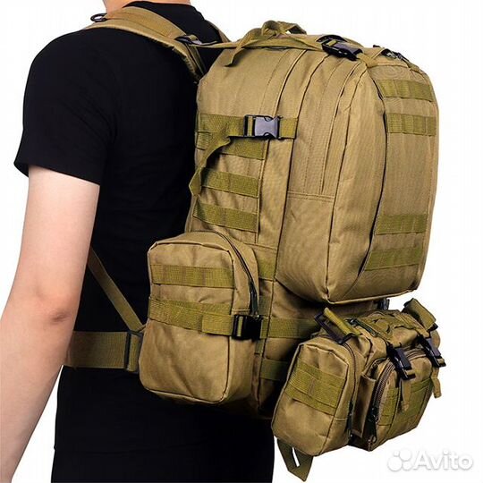 Рюкзак Combat трансформер 36-55л. (микс) (чёрный)