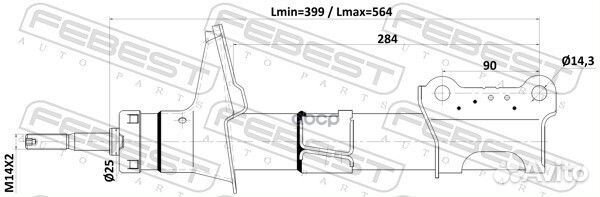 Амортизатор передний GAS.twin tube 27110001F Fe