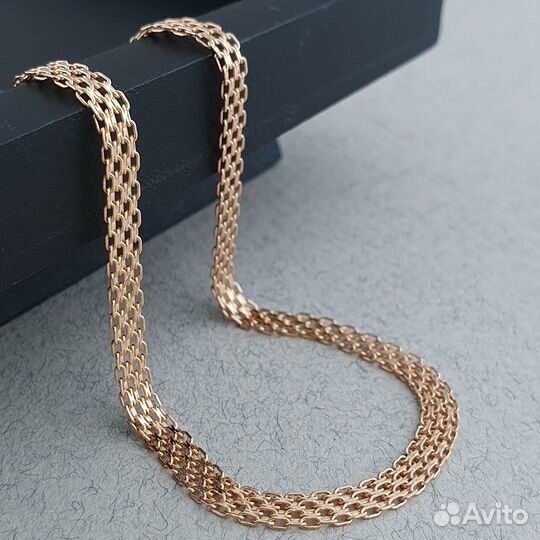 Браслет Бисмарк двойной с алмазной гранью