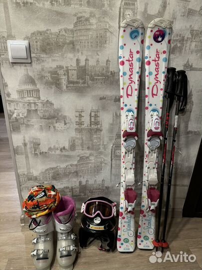 Горные лыжи детские 110 комплект