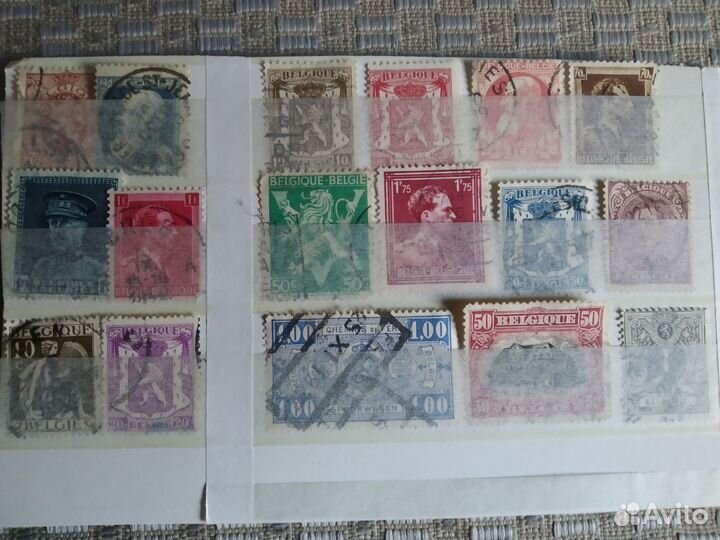 Старые марки Бельгии. Гашение