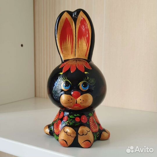Кролик, хохлома, керамика 14 см