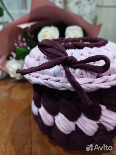 Вязаная шкатулка