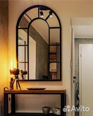 Зеркало в металлической раме Лофт