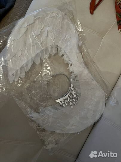 Крылья ангела белые перья натуральные