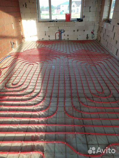 Монтаж теплых полов, монтаж систем отопления