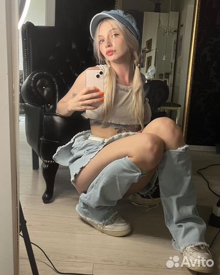 Юбка и гетры y2k