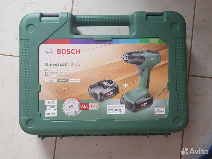 Новая Аккумуляторная дрель-шуруповерт Bosch 18V