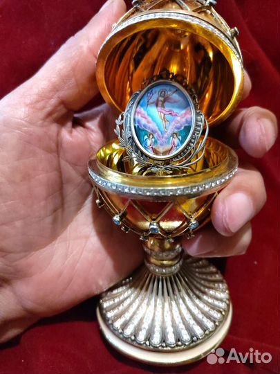 Яйцо серебро, финифть