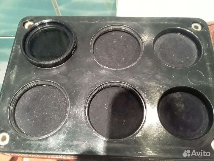 Линза и футляр для 6 линз.ссср,значок.стеклорез