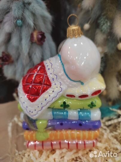 Ёлочная игрушка Польша стекло новая