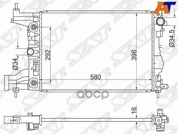 Радиатор chevrolet cruze 09- SG-CH0006-1 Sat