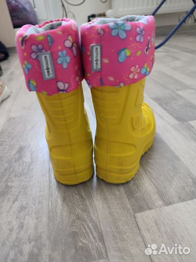 Сапоги резиновые для девочки 25 размер