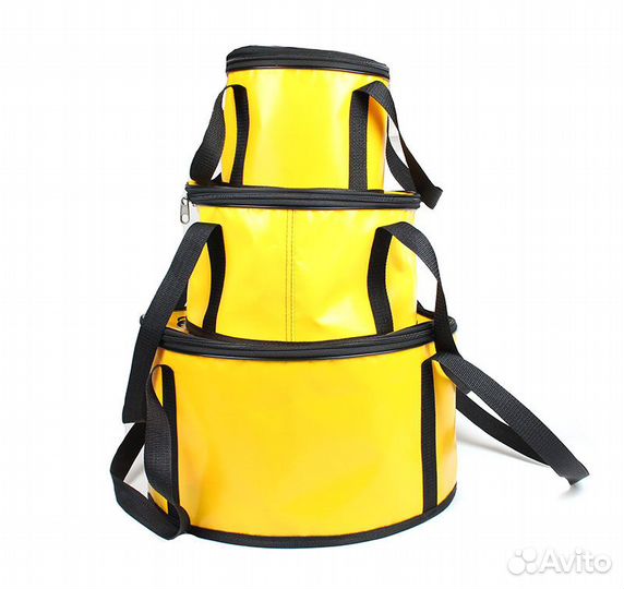 Ведро для прикормки мягкое с крышкой (бубен) d40 с