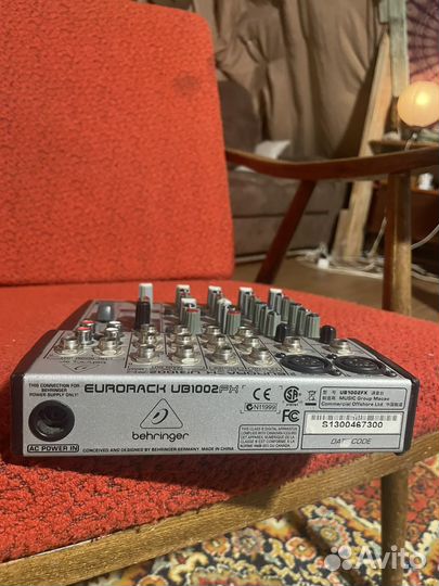 Микшерный пульт behringer eurorack ub1002