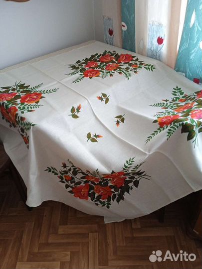 Скатерть льняная СССР новая