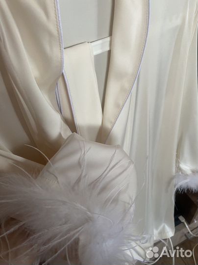 Свадебный халат пеньюар