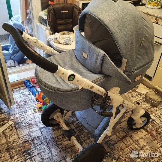 Коляска Adamex Luciano 2 в 1 джинс