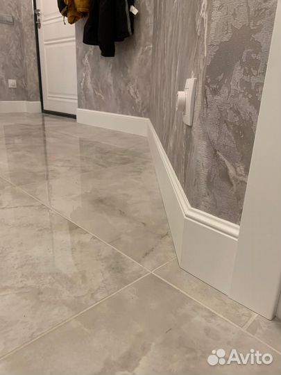 Плинтус мдф белый, до 2,4 м