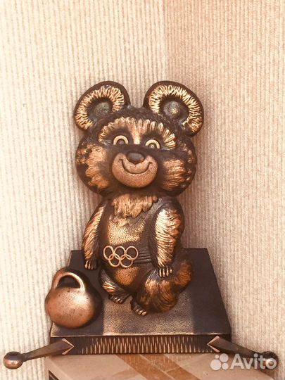 Олимпийский мишка подсвечник ретро сувенир